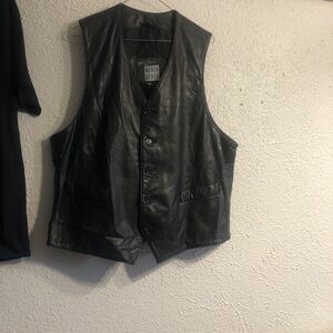 Michael Hoban Black Leather Vest